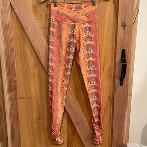 Mika brand athleisure yoga leggings. Size S/M. X waist. Like new. Snake print.